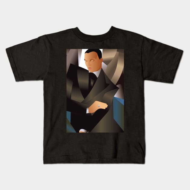 Tamara de Lempicka, Portrait of Marquis Sommi Kids T-Shirt by ZCardula